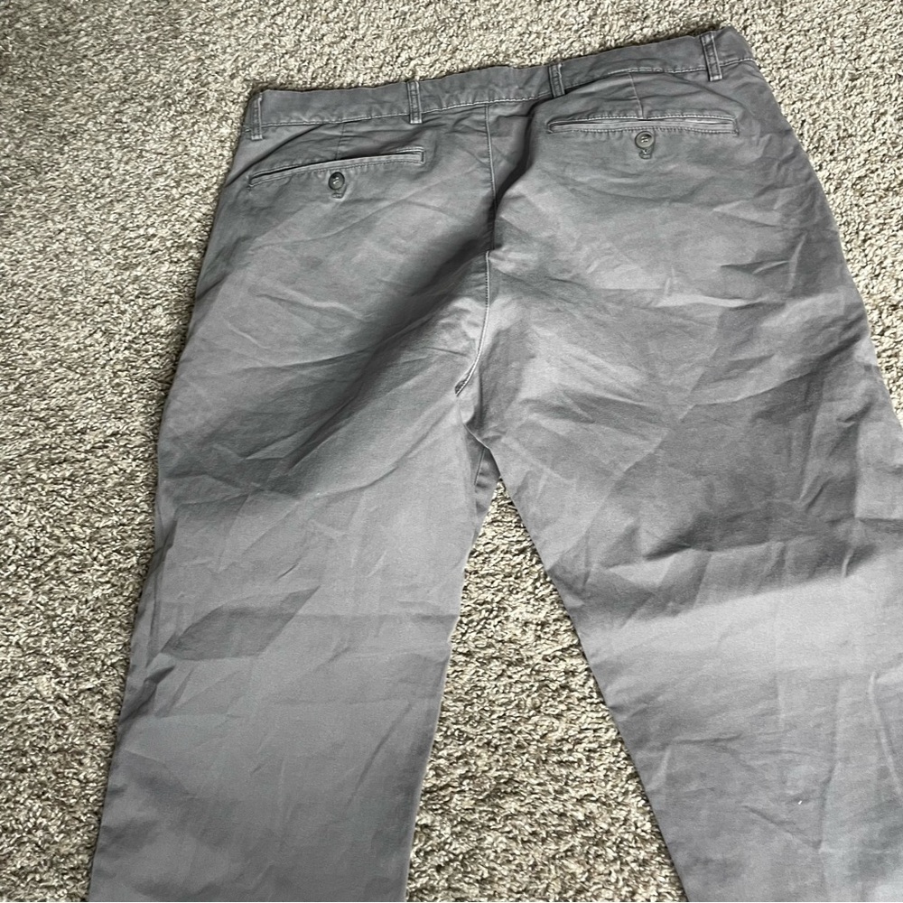 Club Monaco Pants Mens 36x32 Gray Connor Modern Slim Fit Chino Stretch Preppy - Picture 5 of 11